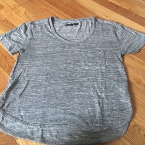 rag&bone slightly cropped heather grey tshirt