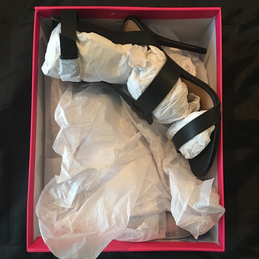 JustFab Telora Black High Heel Sandals 7.5 NIB - Picture 4 of 4