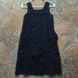 Gap navy cotton dress with eyelet details 0