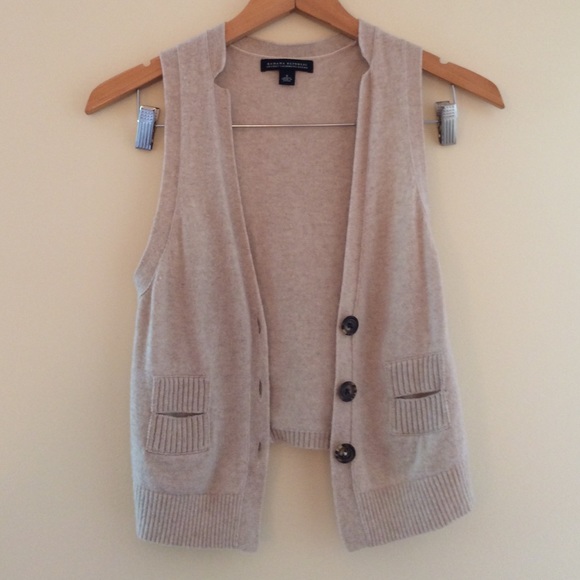 Banana Republic Cashmere Blend Tan Soft Vest - Picture 1 of 3