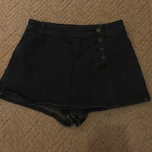 BDG high waisted black denim skort