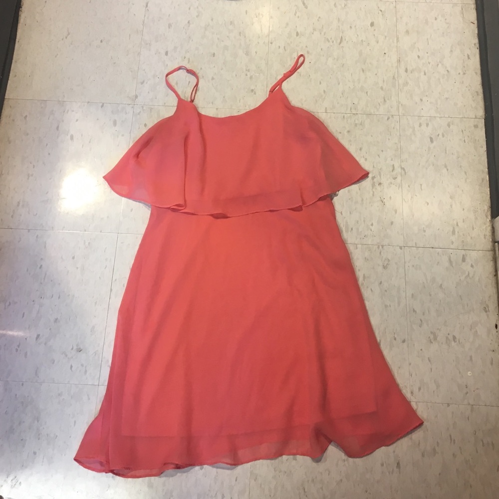 Peach flowy summer dress