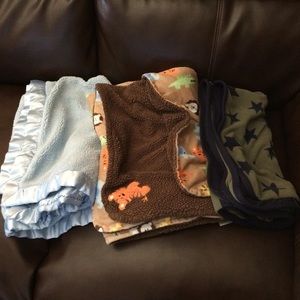 Baby boy blankets (set of 3)
