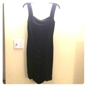 Cache black sleeveless dress with ruching