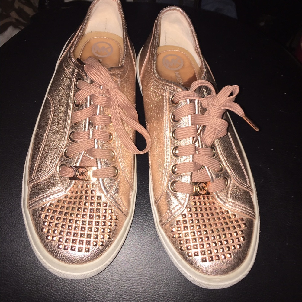 Michael Kors pink studded sneakers. Size 8 1/2