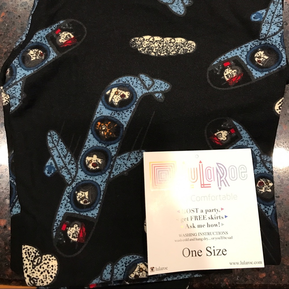 Lularoe OS leggings airplanes