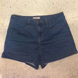 Only worn once! High wasted denim shorts!