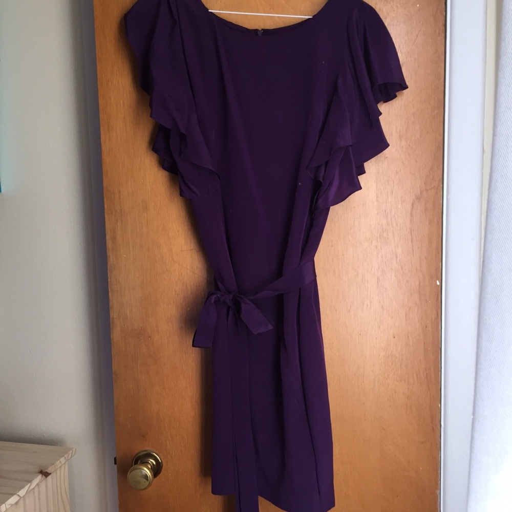 Flutter Sleeve Silk Cocktail Dress
