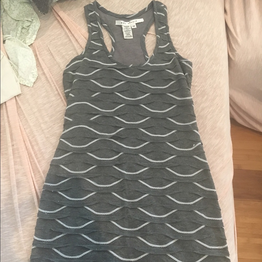 Max Studio grey fitted dress
