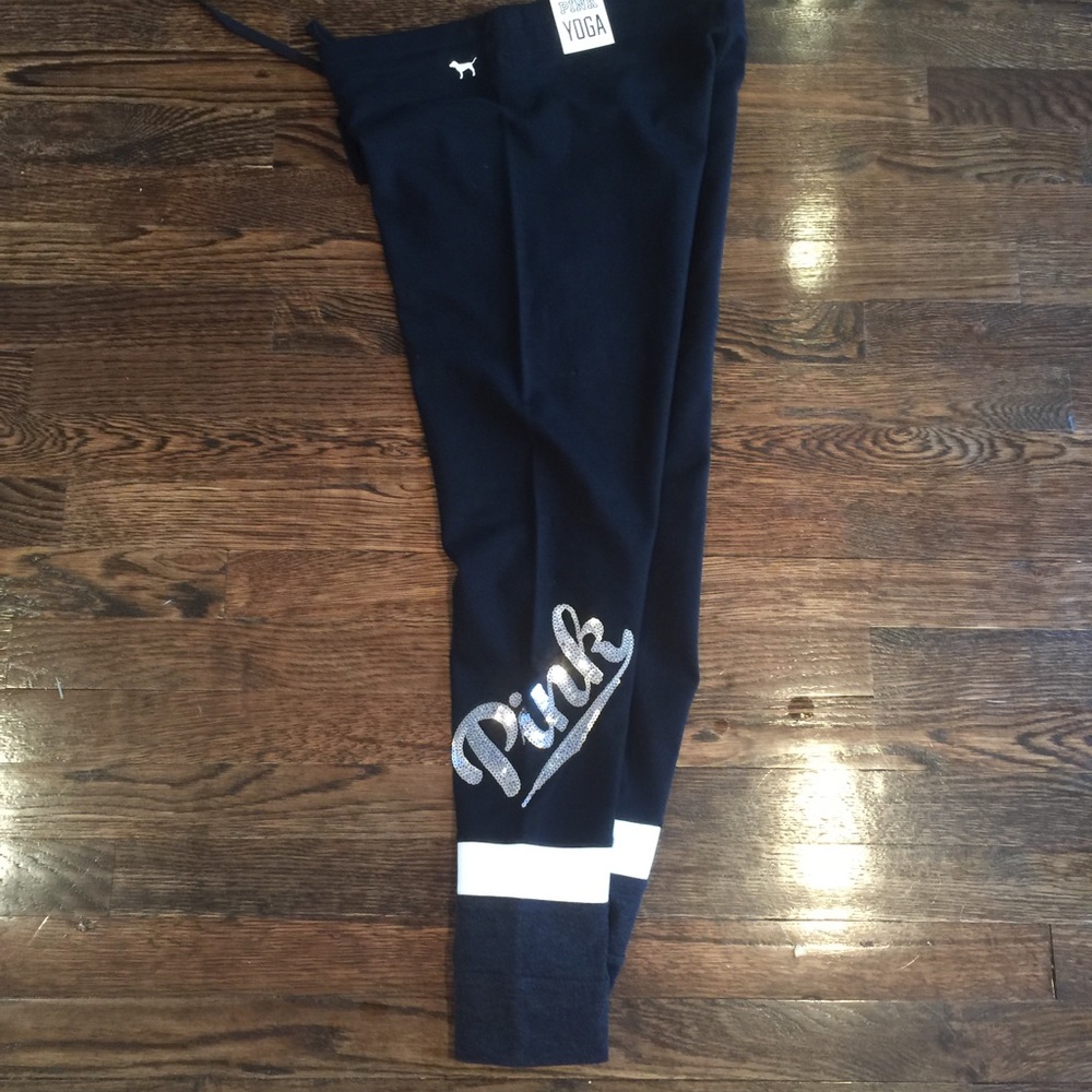 VS PINK Bling Campus leggings L nwt