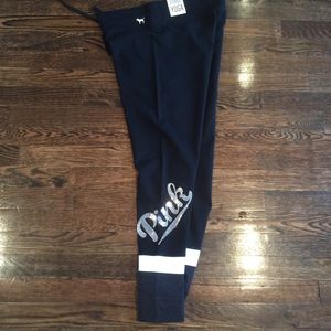 VS PINK Bling Campus leggings L nwt