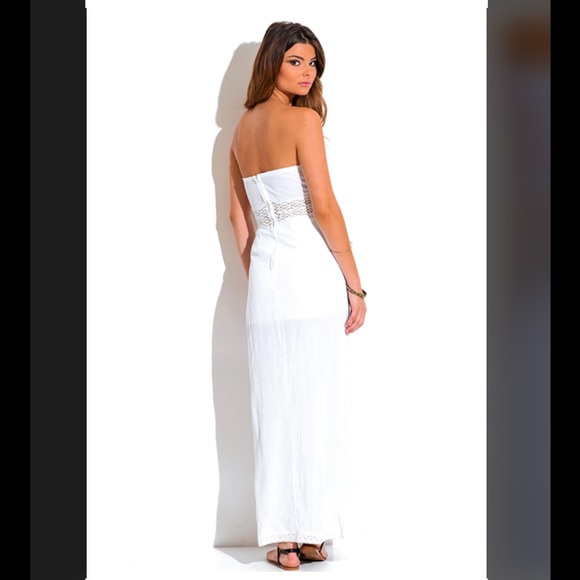 ☀️SUMMER SALE Strapless Crochet gauze maxi was$48 - Picture 3 of 5