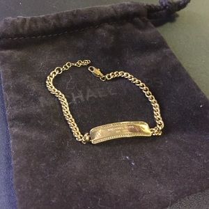 Michael Kors Gold-Tone Plaque Chain Bracelet