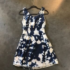 Denim dress with cutout on back