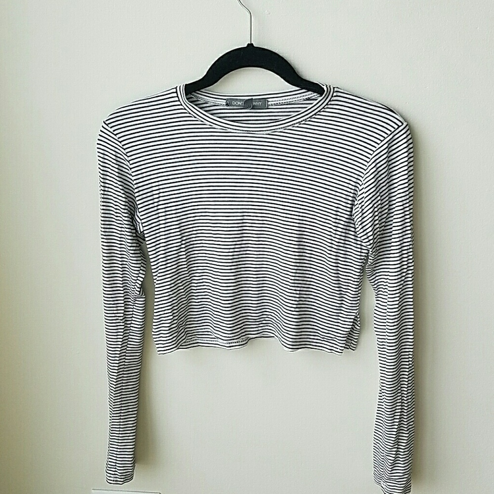 NWOT American eagle stripe crop