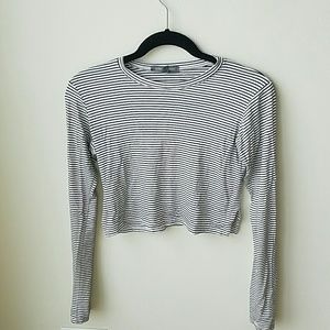 NWOT American eagle stripe crop