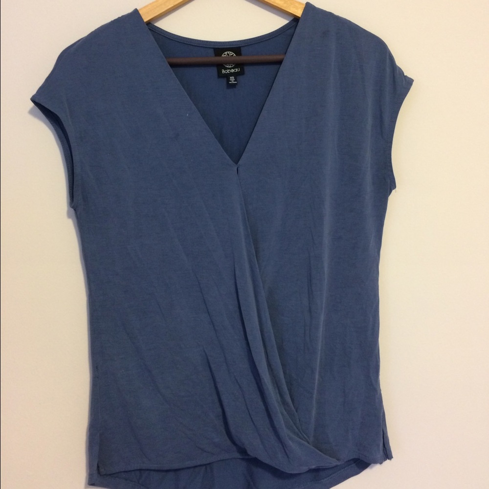 Blue XS wrap top