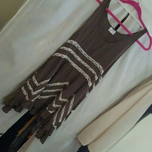 Free People Voile Trapeze Slip Dress in Sequoia L