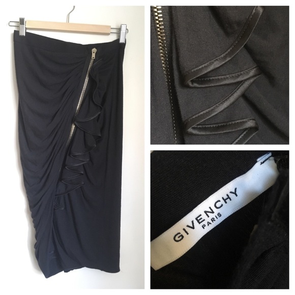 ✖️SOLD✖️ NWOT Givenchy Viscose Jersey Ruffle Skirt - Picture 3 of 3