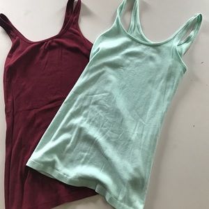 Maroon and Mint Tanktops