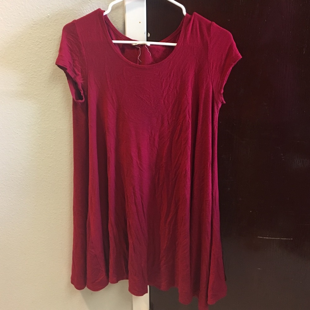 Babydoll cranberry dress