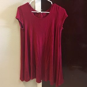 Babydoll cranberry dress