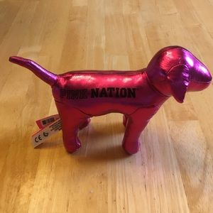 PINK NATION metallic PINK dog