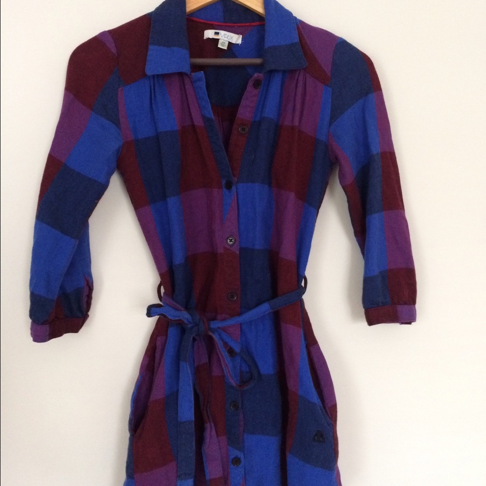 MATIX button down plaid tunic