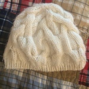 White Knit Beanie
