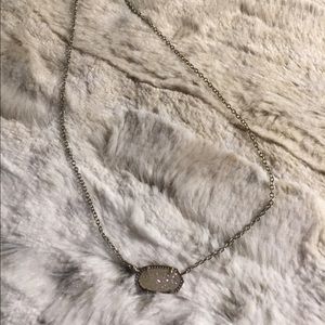 Kendra Scott Elisa Silver/Iridescent Pendant Drusy