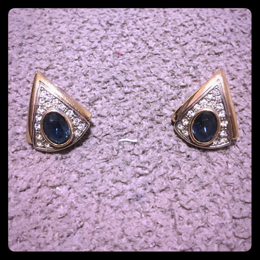 Clip on diamond earrings