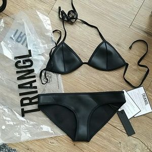 NWOT Black triangl bikini