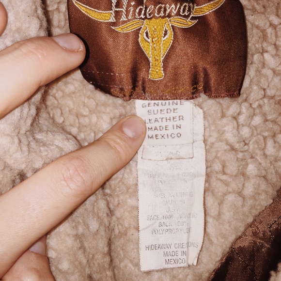 SOLD Vintage Genuine Suede Leather zip up jacket - Picture 3 of 3