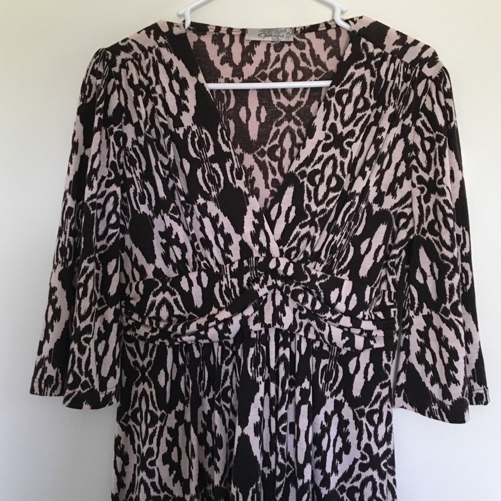 Ophelia Brown Ikat Dress