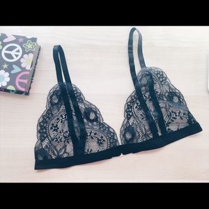 Black lace bralette
