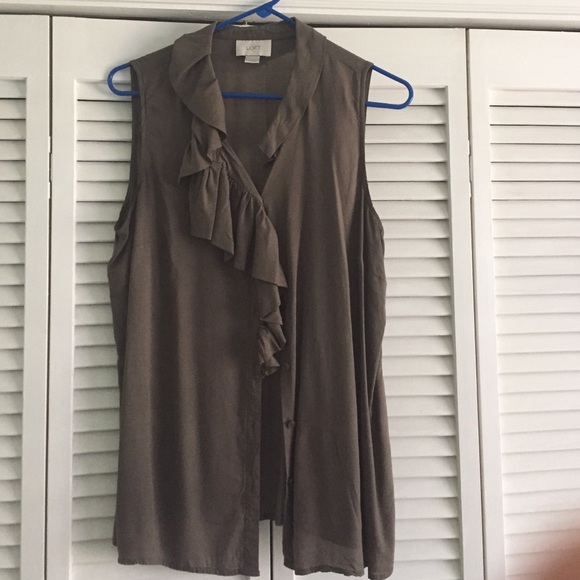 LOFT Tops - Price drop!!  Loft ruffle front top