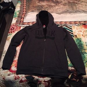 Quicksilver fleece lined zip up hoodie
