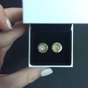 SALE! Michael Kors Pave Gold - Tone Stud Earrings