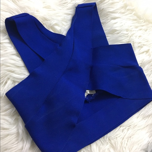 Royal blue band crop top - Picture 3 of 4