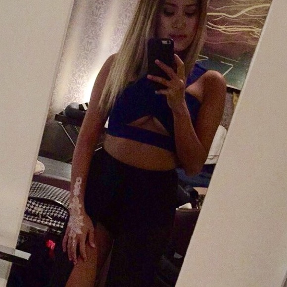 Royal blue band crop top - Picture 4 of 4