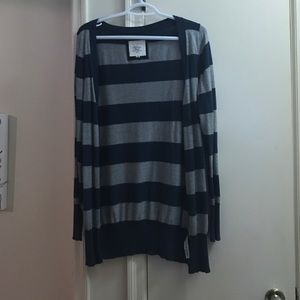Blue and Gray striped cardigan!