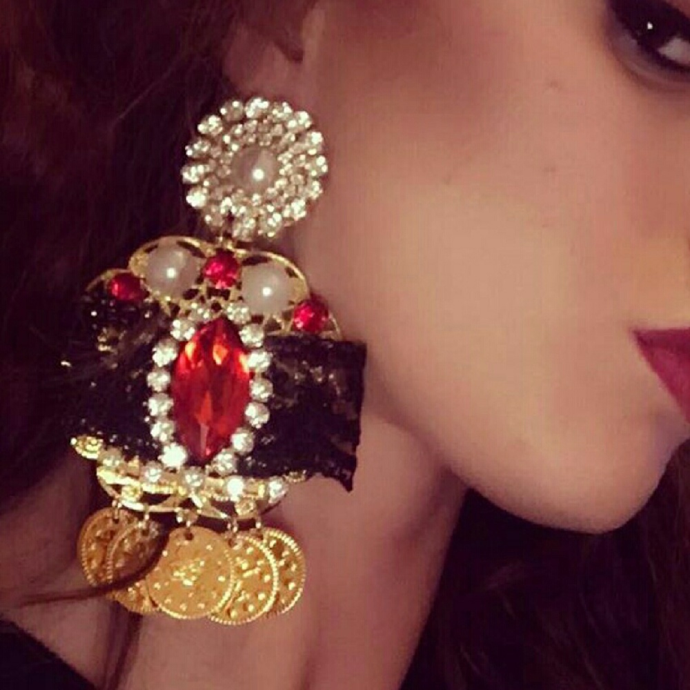 Unique Crystal Handmade Earrings.