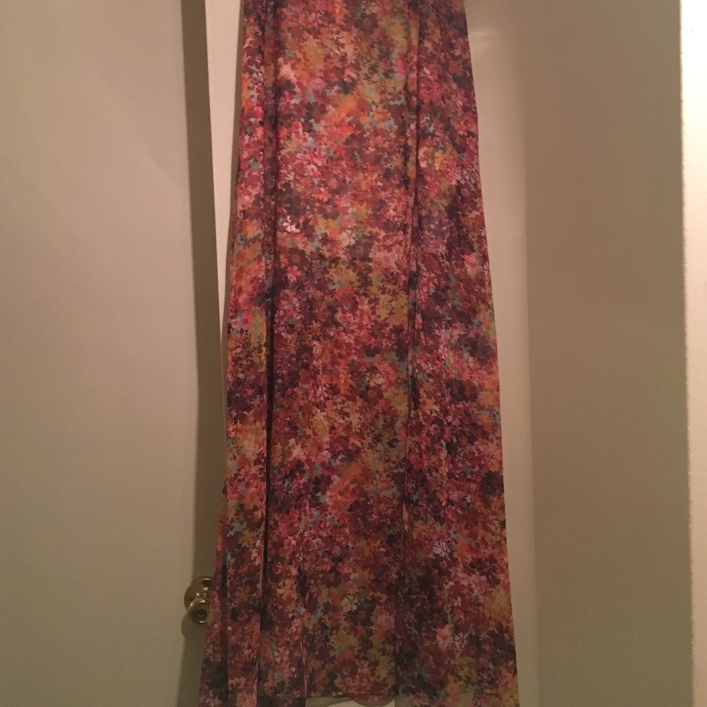 Floral print maxi skirt