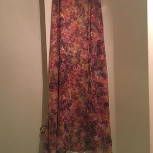 Floral print maxi skirt