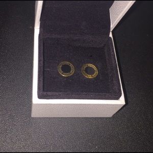 Marc Jacobs Enamel Logo Disc Stud Earrings