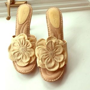 Born Crown cream sandals.