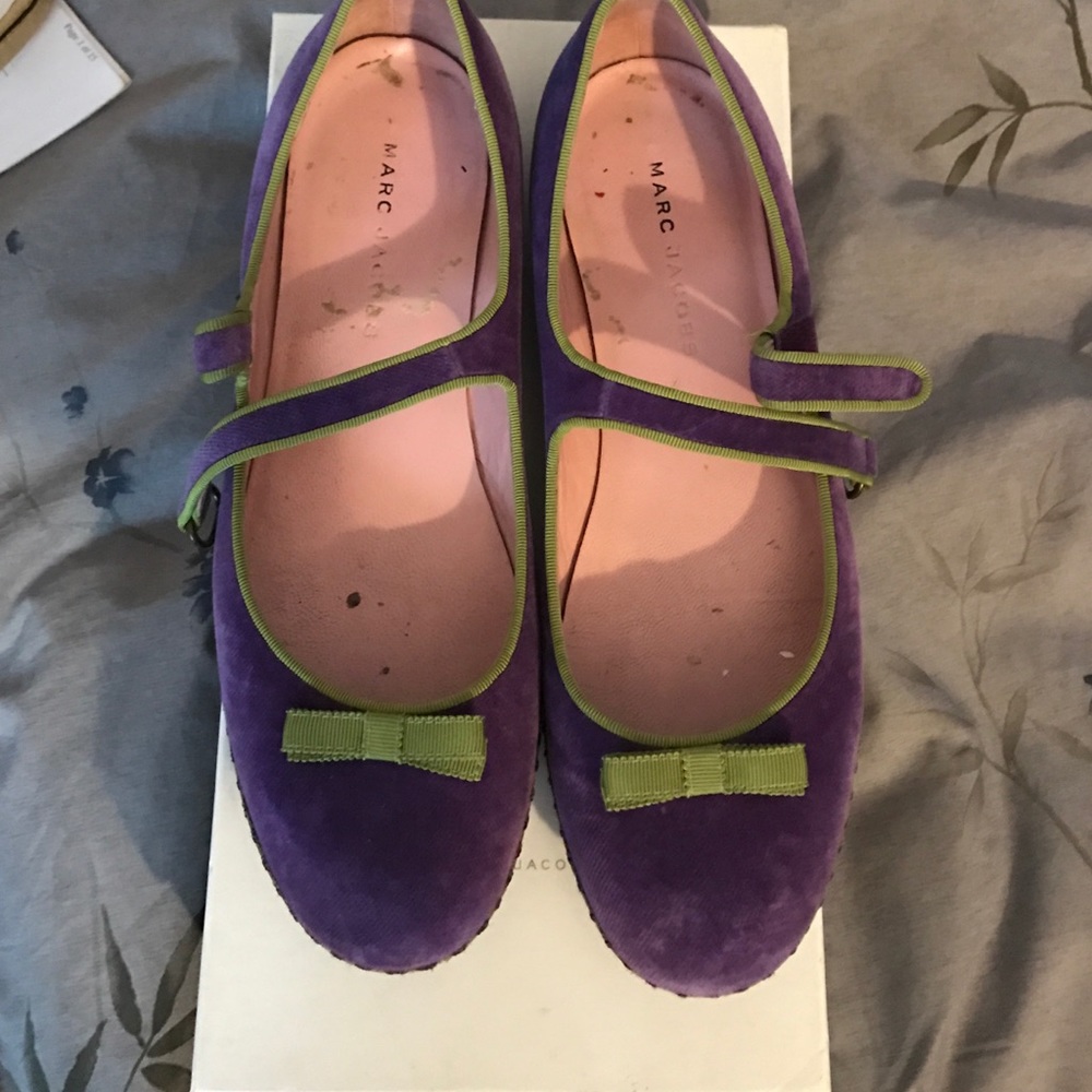 Marc Jacobs Purple Velvet Mary Janes