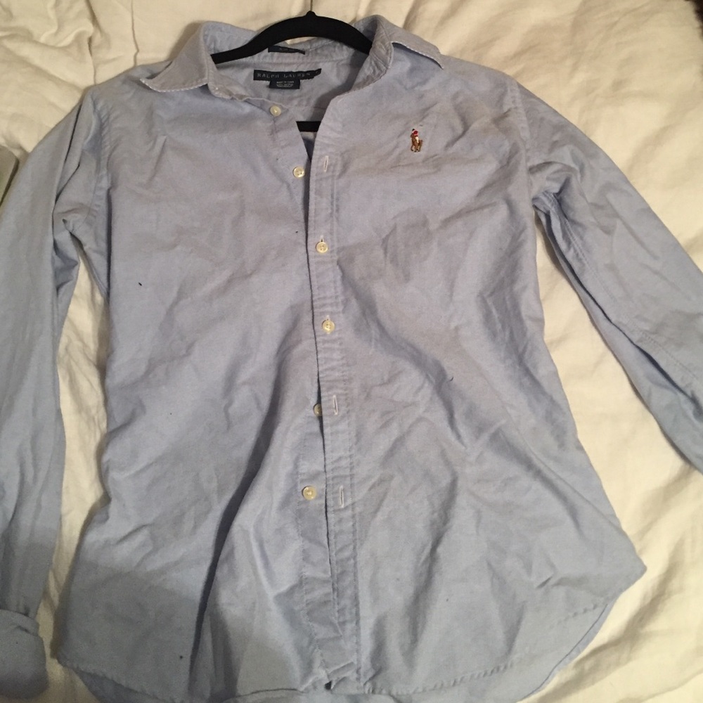 Light blue collared polo