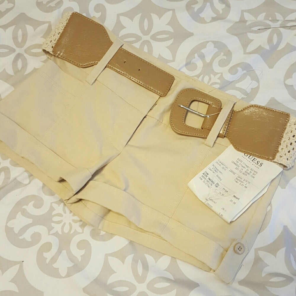 Guess brand beige shorts