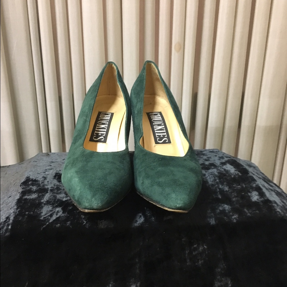 Green Chuckies heels